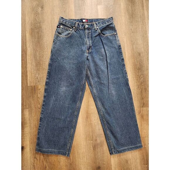 VTG Tommy Hilfiger MADE IN USA Tommy jeans Freedom jean Men's 33x27* measured - Picture 2 of 9